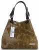 Kožené kabelka shopper bag Vittoria Gotti olivově zelená V692754